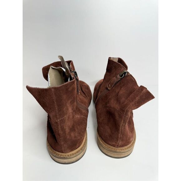 Kelsi Dagger Boots Size 10 Women’s Suede Upper Ruched Coffee Bean Brown Booties - Picture 5 of 11